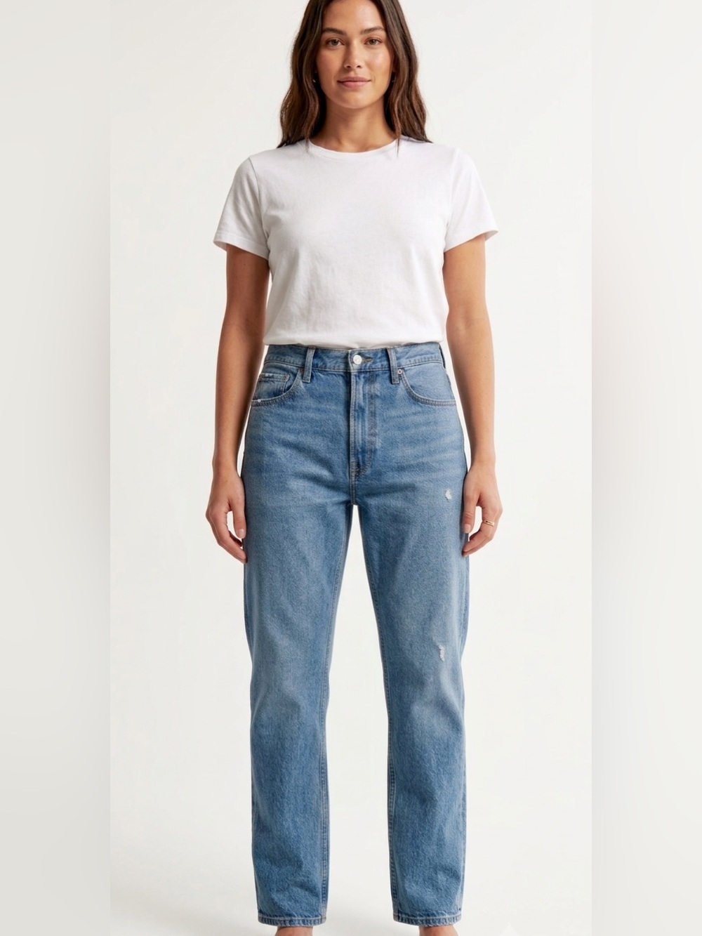 Abercrombie & Fitch Women’s Blue Straight-Leg Jeans Size 4 Regular